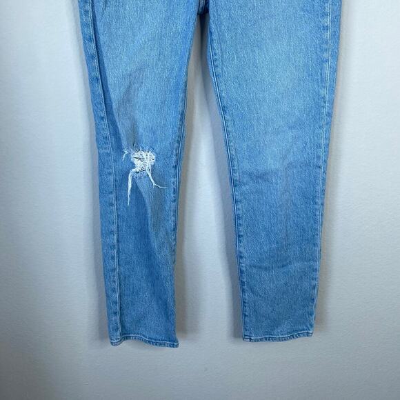 MADEWELL Perfect Vintage Jeans High-Rise Jeans Ainsdale Wash Size 28 Distressed - Picture 6 of 10